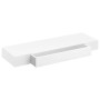 Estantes de pared flotantes con cajones 2 uds blanco 80 cm