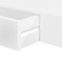 Estantes de pared flotantes con cajones 2 uds blanco 80 cm