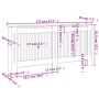 Cubiertas para radiador 2 unidades MDF blanco 172 cm