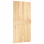 Schiebetür mit Beschlägen aus massivem Kiefernholz, 100 x 210 cm von vidaXL, Türen - Ref: Foro24-3203031, Preis: 225,82 €, Ra...