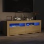 TV-Schrank mit LED-Leuchten Sonoma-Eiche 120x35x40 cm von vidaXL, TV-Möbel - Ref: Foro24-804358, Preis: 77,42 €, Rabatt: %