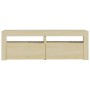 TV-Schrank mit LED-Leuchten Sonoma-Eiche 120x35x40 cm von vidaXL, TV-Möbel - Ref: Foro24-804358, Preis: 77,42 €, Rabatt: %