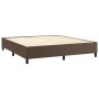 Estructura de cama de cuero sintético marrón 160x200 cm de vidaXL, Camas y somieres - Ref: Foro24-3121056, Precio: 153,03 €, ...