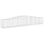 3 units of arched-shaped gabion baskets, iron, 400x50x60/80 cm. by vidaXL, Pots and planters - Ref: Foro24-3145931, Price: 41...