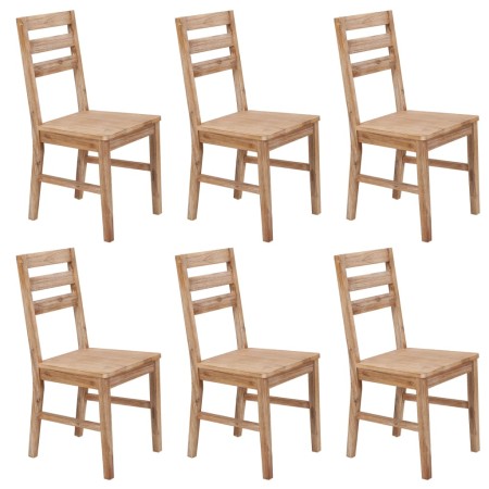 Sillas de comedor 6 unidades madera maciza de acacia