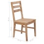 Sillas de comedor 6 unidades madera maciza de acacia