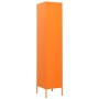 Armario de taquilla de acero naranja 35x46x180 cm
