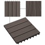 Verandafliesen Tiefrelief WPC 1 m² dunkelbraun 11 Einheiten von vidaXL, Böden und Teppiche - Ref: Foro24-45038, Preis: 77,08 ...