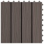 Verandafliesen Tiefrelief WPC 1 m² dunkelbraun 11 Einheiten von vidaXL, Böden und Teppiche - Ref: Foro24-45038, Preis: 77,08 ...