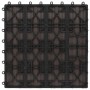 Porch tiles deep relief WPC 1 m² dark brown 11 units by vidaXL, Floors and carpets - Ref: Foro24-45038, Price: 77,08 €, Disco...