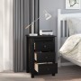 Nachttische, 2 Stück, massives schwarzes Kiefernholz, 40 x 35 x 61,5 cm von vidaXL, Nachttische - Ref: Foro24-813708, Preis: ...