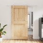 Puerta corredera con herrajes madera maciza de pino 100x210 cm de vidaXL, Puertas - Ref: Foro24-3203037, Precio: 224,77 €, De...
