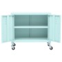 Armario de almacenamiento acero verde menta 60x35x56 cm