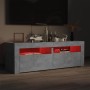TV-Schrank mit LED-Leuchten betongrau 120x35x40 cm von vidaXL, TV-Möbel - Ref: Foro24-804359, Preis: 89,43 €, Rabatt: %