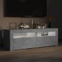 Mueble de TV con luces LED gris hormigón 120x35x40 cm de vidaXL, Muebles TV - Ref: Foro24-804359, Precio: 92,25 €