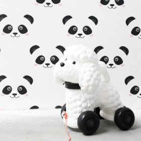 Fabulous World Papel de pared Panda blanco 67100