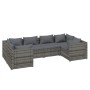 Gartensofa-Set 6-teilig und Kissen aus synthetischem Rattan grau von vidaXL, Gartensets - Ref: Foro24-3101941, Preis: 682,05 ...