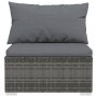 Gartensofa-Set 6-teilig und Kissen aus synthetischem Rattan grau von vidaXL, Gartensets - Ref: Foro24-3101941, Preis: 682,05 ...