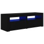 TV-Möbel mit LED-Leuchten schwarz 120x35x40 cm von vidaXL, TV-Möbel - Ref: Foro24-804356, Preis: 112,31 €, Rabatt: %