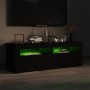 TV-Möbel mit LED-Leuchten schwarz 120x35x40 cm von vidaXL, TV-Möbel - Ref: Foro24-804356, Preis: 112,31 €, Rabatt: %