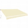 Toldo plegable de operación manual 600 cm color crema
