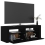 TV-Möbel mit LED-Leuchten schwarz 120x35x40 cm von vidaXL, TV-Möbel - Ref: Foro24-804356, Preis: 112,31 €, Rabatt: %