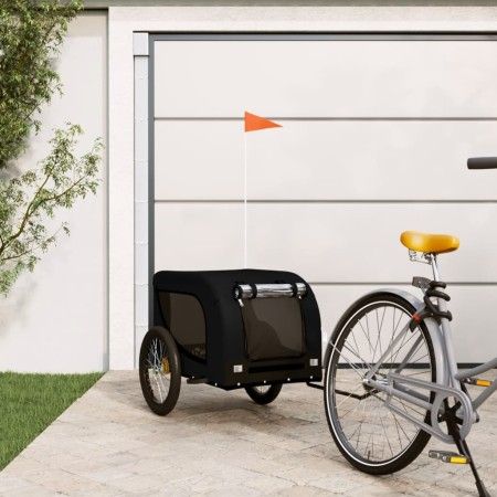Haustier-Fahrradanhänger, Eisen-Oxford-Gewebe, Schwarz von vidaXL, Kinderwagen für Haustiere - Ref: Foro24-94010, Preis: 118,...