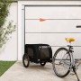 Haustier-Fahrradanhänger, Eisen-Oxford-Gewebe, Schwarz von vidaXL, Kinderwagen für Haustiere - Ref: Foro24-94010, Preis: 118,...