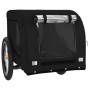 Haustier-Fahrradanhänger, Eisen-Oxford-Gewebe, Schwarz von vidaXL, Kinderwagen für Haustiere - Ref: Foro24-94010, Preis: 118,...