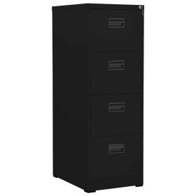 Armario archivador de acero negro 46x62x133 cm Armario archivador de acero negro 46x62x133 cm