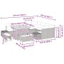 Conjunto de sofá de jardín 12 pcs Negro Poliratán