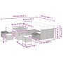 Conjunto de sofá de jardín 12 pcs Gris Poliratán