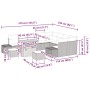 Conjunto de sofá de jardín 12 pcs Gris Poliratán