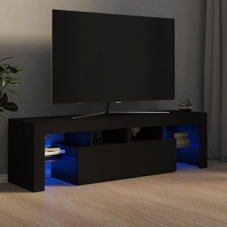 TV-Schrank mit LED-Leuchten schwarz 140x36,5x40 cm von vidaXL, TV-Möbel - Ref: Foro24-804365, Preis: 110,36 €, Rabatt: %