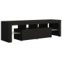 TV-Schrank mit LED-Leuchten schwarz 140x36,5x40 cm von vidaXL, TV-Möbel - Ref: Foro24-804365, Preis: 110,36 €, Rabatt: %