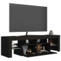 TV-Schrank mit LED-Leuchten schwarz 140x36,5x40 cm von vidaXL, TV-Möbel - Ref: Foro24-804365, Preis: 110,36 €, Rabatt: %