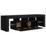 TV-Schrank mit LED-Leuchten schwarz 140x36,5x40 cm von vidaXL, TV-Möbel - Ref: Foro24-804365, Preis: 110,36 €, Rabatt: %