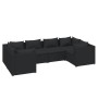 Gartensofa-Set 6-teilig und Kissen aus schwarzem synthetischem Rattan von vidaXL, Gartensets - Ref: Foro24-3101936, Preis: 70...