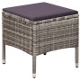 Garden chairs and stool with gray synthetic rattan cushions by vidaXL, Garden chairs - Ref: Foro24-44092, Price: 98,62 €, Dis...