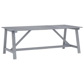 Mesa comedor de jardín madera maciza acacia gris 2