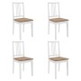 Juego de muebles de comedor 5 piezas MDF blanco
