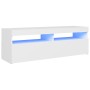 Mueble para TV con luces LED blanco 120x35x40 cm de vidaXL, Muebles TV - Ref: Foro24-804373, Precio: 81,60 €, Descuento: %