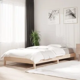 Solid pine wood stackable bed 80x200 cm by vidaXL, Beds and slatted bases - Ref: Foro24-820397, Price: 87,36 €, Discount: %