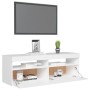 Mueble para TV con luces LED blanco 120x35x40 cm de vidaXL, Muebles TV - Ref: Foro24-804373, Precio: 81,60 €, Descuento: %