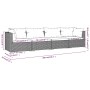 4-teiliges Gartensofa-Set und graue synthetische Rattankissen von vidaXL, Gartensets - Ref: Foro24-3101429, Preis: 432,36 €, ...