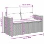 Conjunto de sofá de jardín con cojín 10 pcs Gris Poliratán