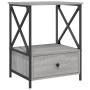 Sonoma gray engineered wood bedside table 50x41x65 cm by vidaXL, Nightstands - Ref: Foro24-826089, Price: 61,00 €, Discount: %