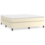 Cream synthetic leather bed frame 160x200 cm by vidaXL, Beds and slatted bases - Ref: Foro24-3121055, Price: 151,24 €, Discou...