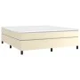 Cream synthetic leather bed frame 160x200 cm by vidaXL, Beds and slatted bases - Ref: Foro24-3121055, Price: 145,47 €, Discou...
