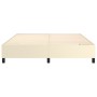 Cream synthetic leather bed frame 160x200 cm by vidaXL, Beds and slatted bases - Ref: Foro24-3121055, Price: 151,24 €, Discou...